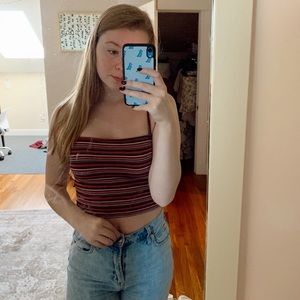 John Galt Square neck tank top